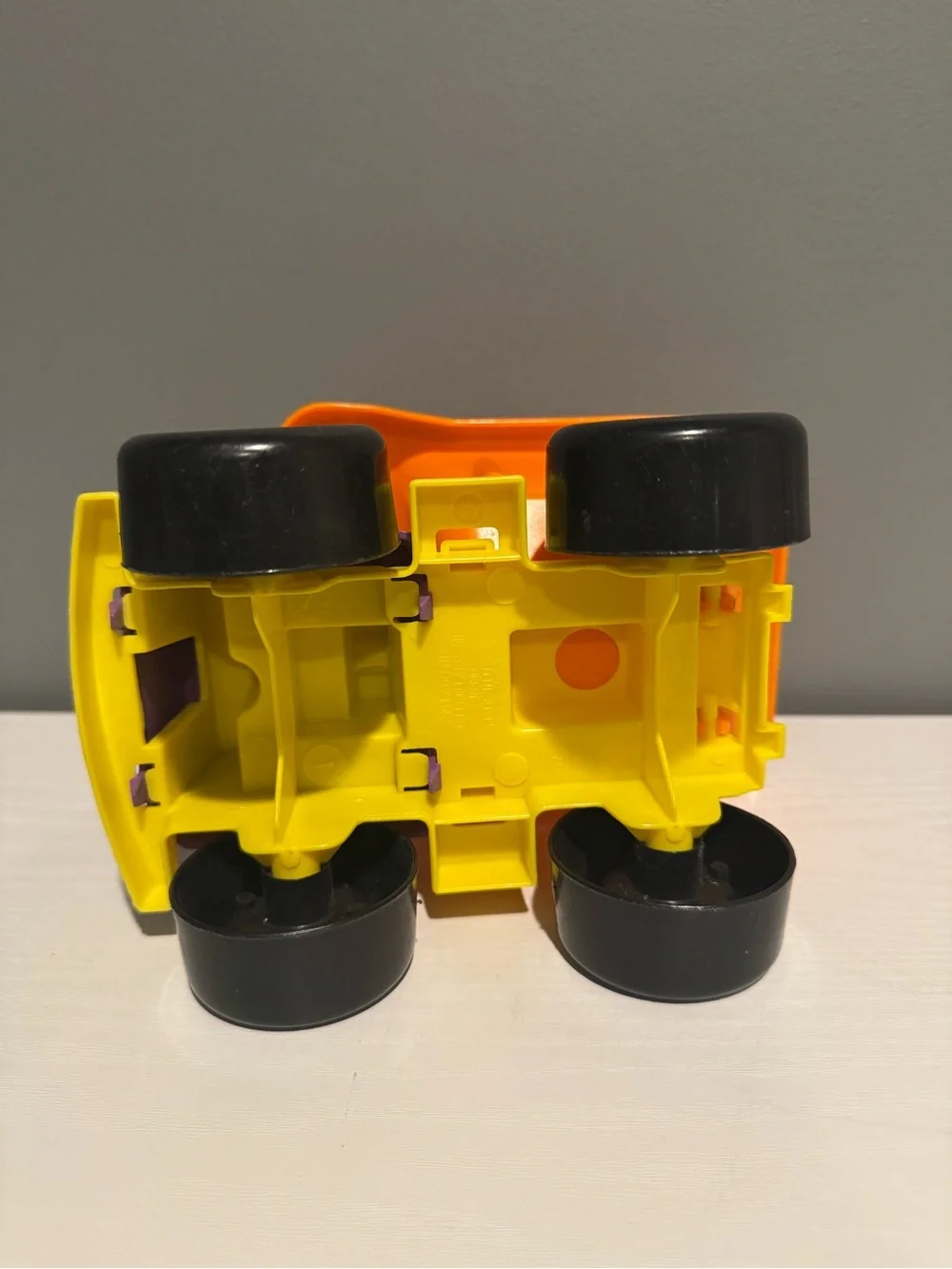 Purple & Orange Kids Dump Truck Toy - Sturdy Plastic Construction